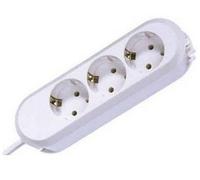 Bachmann smart 3x schuko 5m base múltiple 3 salidas ac blanco