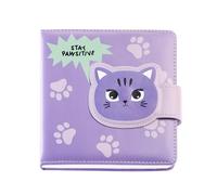 Back2Fun - Cuaderno Liso con Cierre de Imán, Libreta de Notas Acolchada para Llevar en la Mochila, 96 Hojas de 80 g/m², Diseño Infantil de Gatita