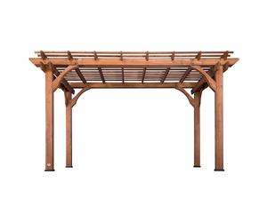 Backyard Discovery Pergola de madera de 305 x 426 cm | Gazebo independiente para el jardin | Pergola de exterior / Resistente a la intemperie