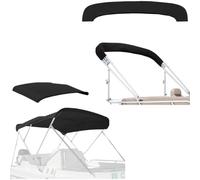 BaCover Cubierta de Repuesto para toldo Bimini, Lona 600D Duradera de Grado Marino, toldo para Barco, Lona de Repuesto Solamente, sin Marco,Negro,3BOW 73"~78" W