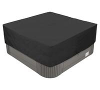 BaCover Funda Exterior Impermeable, 210D Oxford Whirlpool Abdeckung, Cubierta De BañEra De Hidromasaje para Exteriores protección contra el Viento UV,Negro,218x218x50cm