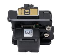 Badafaci Cortador de Retorno Automático de Cuchilla de Fibra óptica, Acero de Tungsteno de Aleación de Aluminio, 48000 Hendiduras, Accesorio 3 en 1, ángulo de Corte ≤0,5°, para Empalme FTTH,