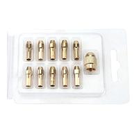 Badafaci Juego de Pinzas de Cobre para Mini Amoladora Eléctrica y Taladro Eléctrico, 10 Tamaños de 0,5 a 3,2 Mm con Tapa Moleteada, 4 Pinzas de Portabrocas de Mordaza para Cambios de Brocas,