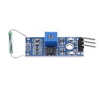 Badafaci Módulo de Interruptor Magnético con Sensor de Láminas, Salida Digital Comparador LM393, Detección Normalmente Abierta de 1,5 Cm, Paquete de 4 PCB de 3,2 X 1,4 Cm para Proyectos de Alarma de