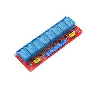 Badafaci Módulo de relé, Placa de Módulo de relé Optoacoplador de 8 Canales, 5 V, 12 V, 24, Disparador Alto y bajo, Carga de 10 A, Luces Indicadoras, para de Control PLC de Automatización