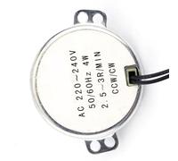 Badafaci Motor Síncrono con Engranajes AC 220-240V 4W Reversible CW, CCW | Motor de Imán Permanente, 0,8-10 RPM Opcional, 4 Kgf-14 Kgf.cm de par, bajo Ruido para Ventilador Calentador Estante de