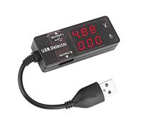 Badafaci Probador USB ABS Detector USB 3.2V a 30V 0 a 5A Pantalla de Corriente de Voltaje con Chip de Reconocimiento Inteligente Pantalla LED para Teléfono Móvil Tableta Comprobación de Carga