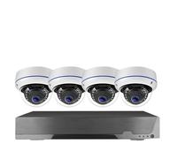 BAFEIYA 8CH 4K 8MP Domo Interior Videovigilancia Conjunto Registro de Audio PoE NVR Kit Sistema CCTV Cámaras IP de Seguridad a Prueba de vandalismo(8CH NVR 4Camera)