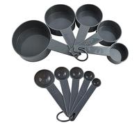 Bafnsiji Juego de cucharas de medición de 10, Cucharas de medición de plástico, Tazas de medición de anidación con mango, Kit de herramientas de medición de plástico, Cucharas de medición para cocinar
