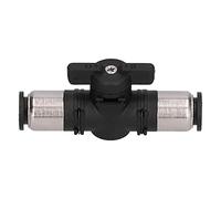 BAFOVY Conector de Válvula Neumática, Conector de Línea de Aire de Cobre Niquelado y Plástico de 3 8 Pulgadas, Control de Perilla Manual, Enchufe Rápido, Sello Autoblocante, para Configuración de