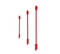 BAFOVY Espátula de Silicona de Doble Cabeza, Material de Calidad Alimentaria, Mini Utensilio Flexible para Raspar con Precisión en Recipientes Estrechos (rojo)