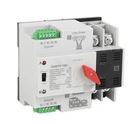 BAFOVY Interruptor Automático de Doble Potencia PC Interruptor de Transferencia de Doble Potencia 2P AC 220V 8KV Modos Automáticos y Manuales Transferencia de Espera Pública para Oficina de Fábrica