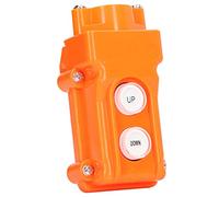 BAFOVY Interruptor de Botón de Grúa, Estación de Control Colgante de Grúa ABS 220 V 500 V, Interruptor de Polipasto hacia Arriba y hacia Abajo IP65 con Funda de Unión, Control con una Sola Mano 5A