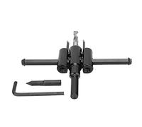 BAFOVY Kit de Sierra Perforadora Ajustable, Cortador de Agujeros de Acero Aleado con Doble Hoja y Marcas de Escala for Apertura de Orificios (30-120mm)