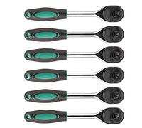 BAFOVY Llave de Trinquete Llave de Tubo 6 Piezas 1 2 Pulgadas Redondo de Doble Vía Acero Al Cromo Vanadio Interruptor de Dirección Rápida de 24 Dientes para Reparación de Bicicletas, Automóviles y