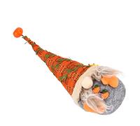 BAFOVY Muñeco sin Rostro, Adorno de Tela, Muñeco de Gnomo de Felpa, 36 X 11 Cm, Decoración de Cosecha de Pie con Diseño de Calabaza y Girasol para el Hogar, Oficina, Librería, Cafetería, Exhibición