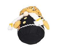 BAFOVY Patrón de Abeja Muñeca sin Rostro Muñeca Gnomo de Tela 18 X 15 Cm Adorno Enano de Pie Textura Suave Estante de Mesa Mesita de Noche Decoración del Refrigerador para Sala de Estar Dormitorio
