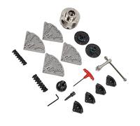 BAFOVY Portabrocas de Torno Portabrocas de Torno de 4 Mordazas de Acero de Aleación de 3,75 Pulgadas 1 Pulgada X 8 TPI con 4 Juegos de Mordazas Adaptador de Rosca y Llave para Torneado de Madera Mini