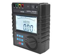 BAFOVY Probador de Resistencia de Tierra, ABS Medidor Digital de Resistividad del Suelo 0-30 KOhm 0-9000 KOhm M LCD 2 3 4 Polos Almacenamiento de Datos USB para Electricistas Pruebas de Tierra de