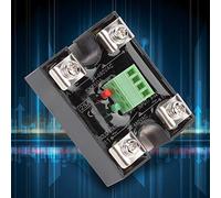 BAFOVY Relé de Estado Sólido SSR Control de de Doble Canal Salida de CA 24 A 480 VCA 10 A Contactos de Latón con Base de Disipador de Calor e Indicadores Rojos y Verdes para Control Monofásico