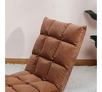BAFOVY Sofá Plegable con Asiento de Suelo con Respaldo Ajustable y Relleno de Algodón PP, sofá de Suelo de Tela Extraíble con Cremallera para Juegos, Lectura, Adultos Que Duermen (Café)