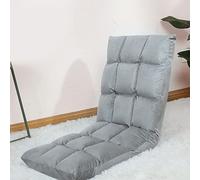 BAFOVY Sofá Plegable con Asiento de Suelo con Respaldo Ajustable y Relleno de Algodón PP, sofá de Suelo de Tela Extraíble con Cremallera para Juegos, Lectura, Adultos Que Duermen (Grey)