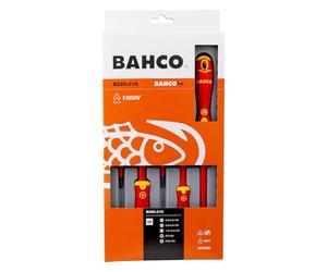 BAHCO Juego de destornilladores Pozidriv y ranurados aislados VDE BahcoFit