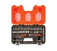 Bahco Juego Métrico 1/4in Dados Y Bits 46 Piezas S460, Hexagonal 6 Puntos