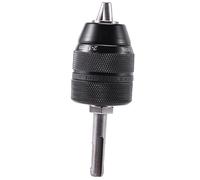 Bahwphry SDS - Portabrocas para destornillador, adaptador de cambio rápido, convertidor perforador, taladro eléctrico cromado