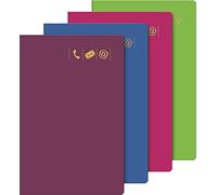 Baier & Schneider 1064669 - Carpeta de anillas para teléfono, 1150 números, tapa resistente en color verde, rosa, burdeos, azul