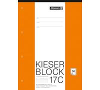 Baier & Schneider - Bloc de papel de cartas (tamaño A4, a rayas, 50 unidades), color blanco