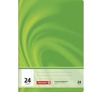 Baier & Schneider Brunnen 104472402 Vivendi - Cuaderno escolar (A4, 16 hojas, en blanco, con borde, lineado 24)