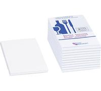 Baier & Schneider - Cuaderno de gastronomía, - Fijaciones adhesivas, sin, 70 g/m², 75 x 140 mm, Blanco - Paquete de 10 x 50 Hojas