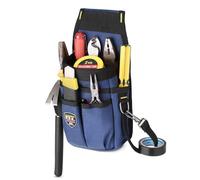BAIGIO Bolsa de Herramientas con Cinturón de Nailon Ajustable Bolsa para Electricista del Organizador del Sostenedor Bolsillo Porta Herramientas para Cinturón (Azul-Potenciar)