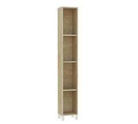 Baikal Armario de Baño, Mueble de Baño, Armario Alto. Muebles Auxiliares. Estanteria. Columna. Entrega en Kit. Serie Abierta 27 x 180 cm Nature