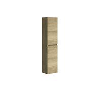 Baikal Armario de Baño, Mueble de Baño, Armario Alto. Muebles Auxiliares. Estanteria. Columna. Entrega en Kit. Serie Cerrada 140 cm Nature
