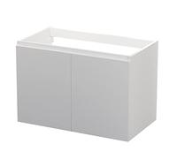 Baikal Modular Mueble de Baño de 2 Puertas, Suspendido en Pared, Módulo de Baño, en Melamina 16mm. Mueble MONTADO. Combinable con Cualquier Top Mueble 2 Puertas 80 cm Blanco