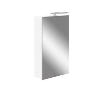 Baikal Mueble Camerino con Espejo, Armario Auxiliar de Baño Multiusos, Opción con o sin Luz LED. Mueble de Pared de fácil colocación. Armario MONTADO. Acabado Blanco. Camerino LED 48 cm