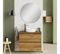 Baikal Mueble de Baño Deva. Mueble Suspendido en Pared Incluye Lavabo cerámico. Disponible en Fondo 39cm y 46cm. Mueble MONTADO.