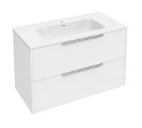 Baikal Mueble de Baño INNA. 100cm Blanco. Incluye Lavabo. Mueble MONTADO. Suspendido 2 Cajones con Cierre Amortiguado.