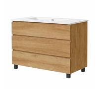 Baikal Mueble de Baño REN. 100cm Teka. Incluye Lavabo. Entrega Montado. Mueble con Patas. 3 Cajones con Cierre Amortiguado.