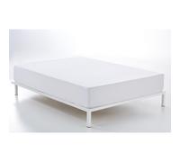 Bajera ajustable de satén color blanco - Cama de 150 (largo 210 y alto 35 cm) - 100% algodón - 300 hilos. Gramage: 118 - Fijalo 200cm bed