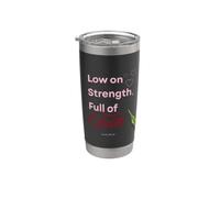 Bajo en fuerza, lleno de fe Isaías 40:29 Vaso térmico de acero inoxidable de doble pared