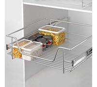 BAKAJI - Cajón telescópico para Muebles de Cocina - Cesta de Almacenamiento extraíble - Ahorra Espacio - Riel de Acero Inoxidable - Medidas 60 cm