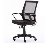 BAKAJI Silla de Escritorio de Oficina Presidencial de Tela de Malla Transpirable rotación 360 Grados direccional Altura Ajustable Color Negro