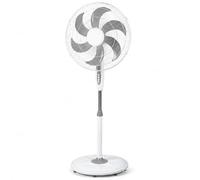 BAKAJI Ventilador de pie de pie con base redonda antivuelco, altura 130 cm con diámetro de 45 cm, potencia 65 W y 6 aspas, 3 velocidades seleccionables, oscilante e independiente