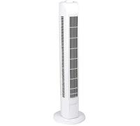 BAKAJI - Ventilador de torre de suelo oscilante con 3 velocidades y 3 modos de oscilación, torre silenciosa de 45 W de potencia y 78 cm de altura, diseño elegante, color blanco, longitud cable 1,50 m