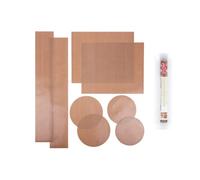 Bake-O-Glide Essential Baking Set - 4x Pre-Cut Circles, 2x Cake Tin Wall Liners, 2x Flat Baking Sheets
