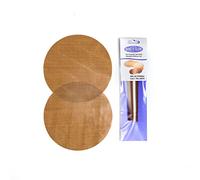 Bake-O-Glide Forros de estaño de Esponja multigrado, Paquete de 2 círculos precortados, 250 mm, marrón