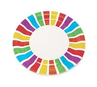 Baker Ross FC994 Plato de Cartón Arcoiris - Juego de 10, decoración de cumpleaños para niños